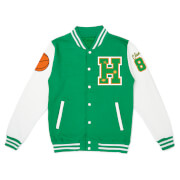 Stranger Things Hawkins High School Varsity Jacket & Patches - Green/White