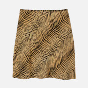 Rixo Bea Tiger Print Silk Mini Skirt