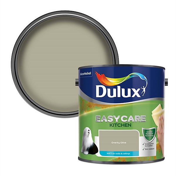 Dulux Easycare Kitchen Overtly Olive Matt Emulsion Paint 2 5l Homebase