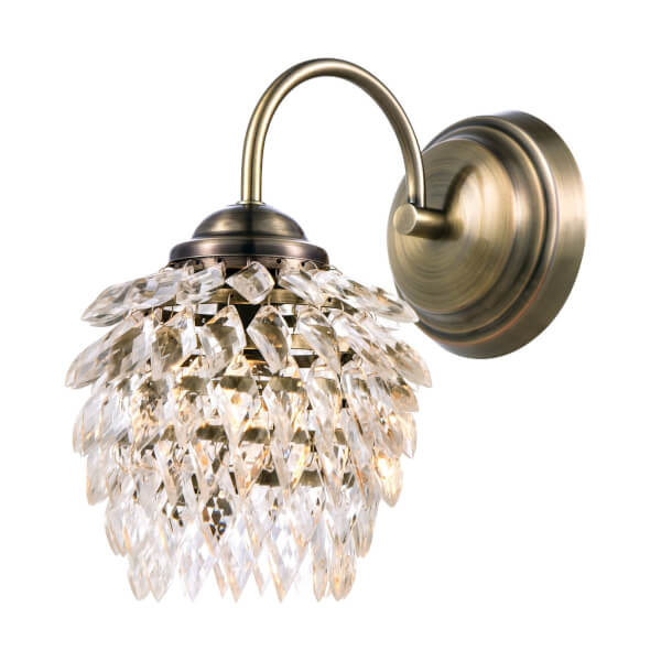 Blair Wall Lamp Antique Brass Homebase - Ceiling And Wall Lights At Homebase