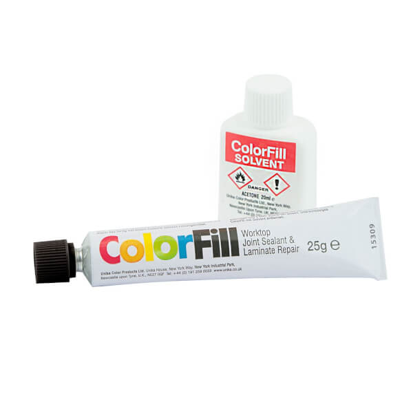 Homebase Everest Gloss Worktop Colorfill Sealant Gap Filler CF030 Diamond Black 