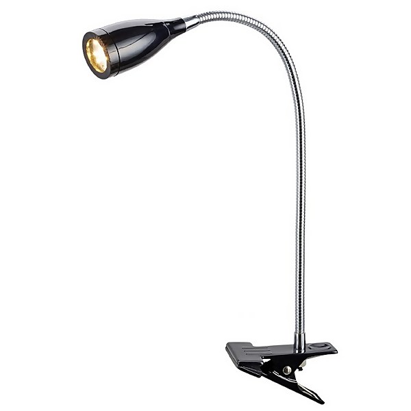 Led Clip On Lamp Black Homebase - Led Garage Lights Ceiling Light Bulbs Clamp