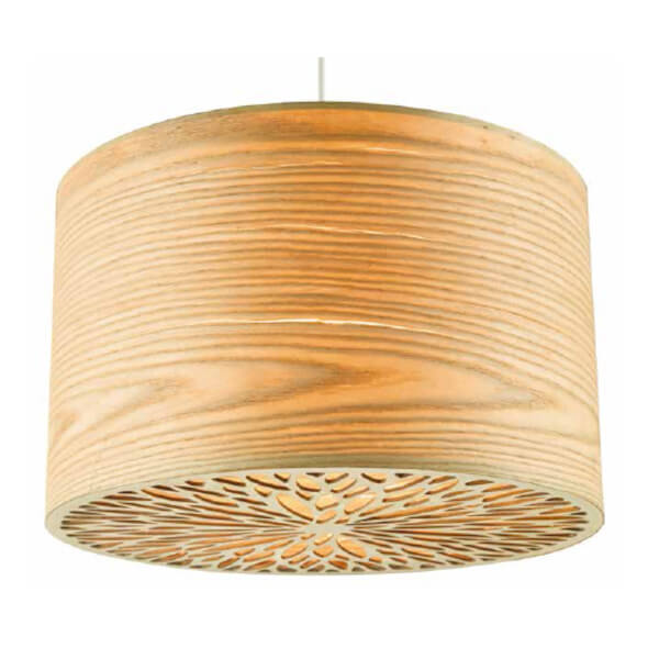 Fossil Wooden Easy Fit Lamp Shade Homebase - Homebase Ceiling Light Shades Uk