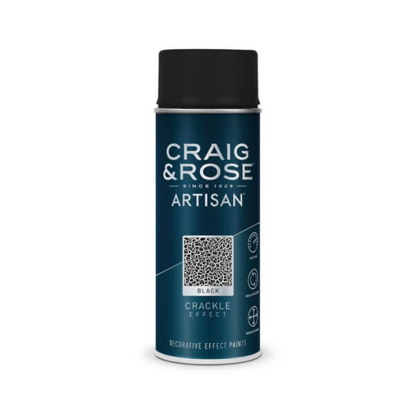 Craig Rose Artisan Crackle Effect Spray Paint Black 400ml Homebase Craig Rose Artisan Crackle Effect Spray Paint Black 400ml Homebase