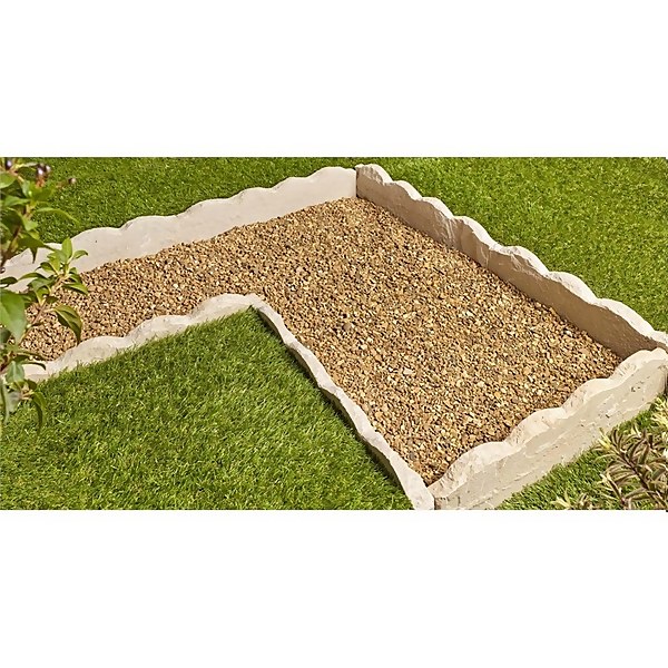 Stylish Stone Natural Scalloped Garden Edging Eastern Sand Homebase Stylish Stone Natural Scalloped, Natural Stone For Garden Edging