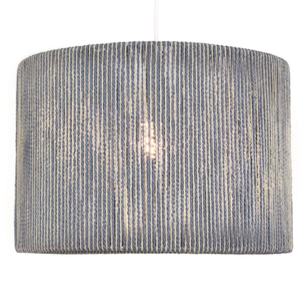 Lexi String Lamp Shade Blue Cream 25cm Homebase Lexi String Lamp Shade Blue Cream, Black String Lamp Shades