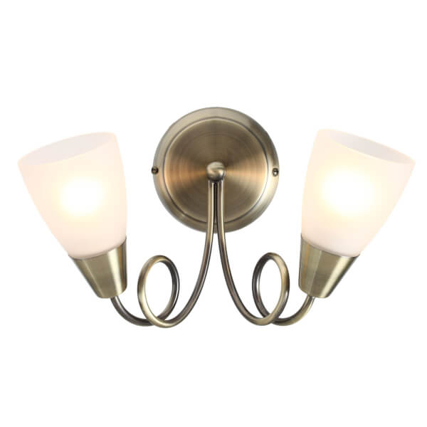 Turner Antique Brass Wall Light Homebase - Ceiling And Wall Lights At Homebase