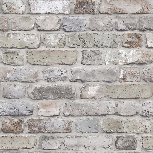 Grandeco Facade Brick Pastel Paste The Wall Wallpaper Homebase