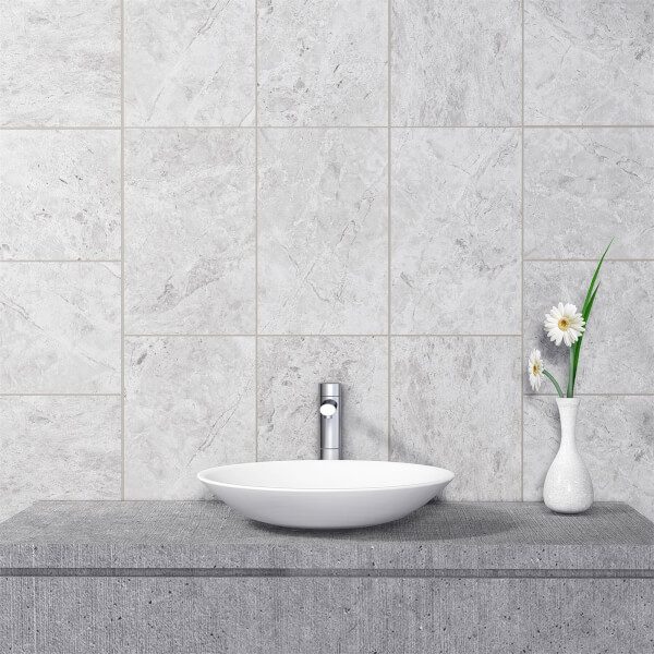 Venice Light Grey Wall Tile 400 X 250mm Homebase