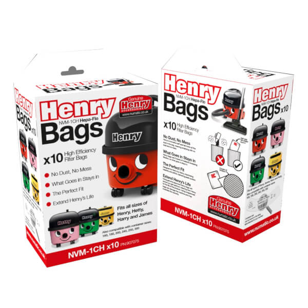 10 Pack Genuine Henry Dust Bags | Homebase