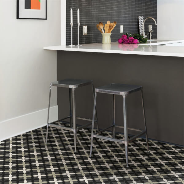 Floor Pops Peel And Stick Self Adhesive Floor Tiles Clover Homebase