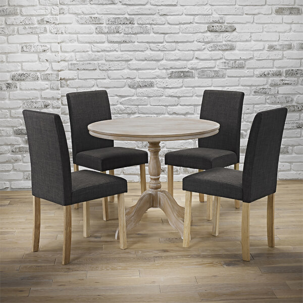Melodie Dining Chairs Charcoal Homebase, Charcoal Dining Chairs Set Of 4