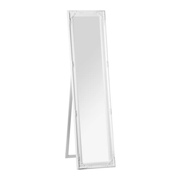 Chic Vintage Floor Standing Mirror, White Standing Mirror