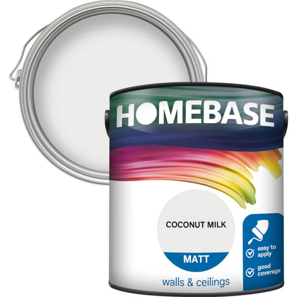 Homebase Matt Paint - Coconut Milk 2.5L | Homebase