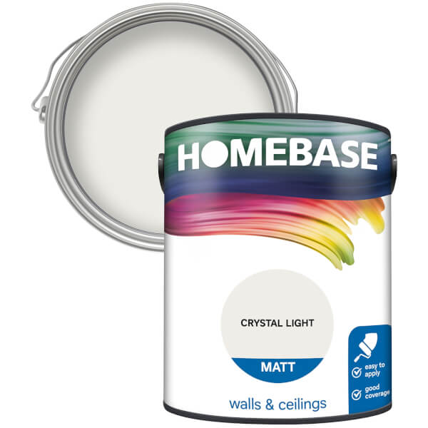 homebase matt paint crystal light 5l homebase