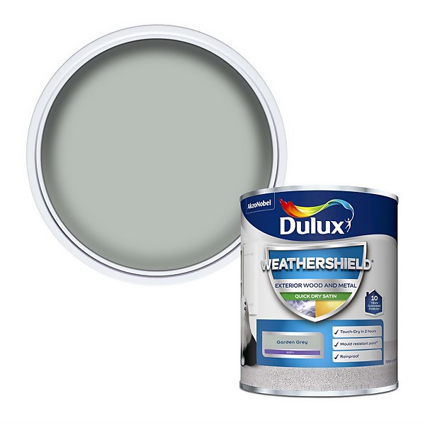 Dulux Weathershield Quick Dry Satin Paint Garden Grey 750ml Homebase - Dulux Weathershield Fence Paint Colours Dulux Weathershield Quick Dry Satin Paint Garden Grey 750ml Homebase - Dulux Weathershield Fence Paint Colours