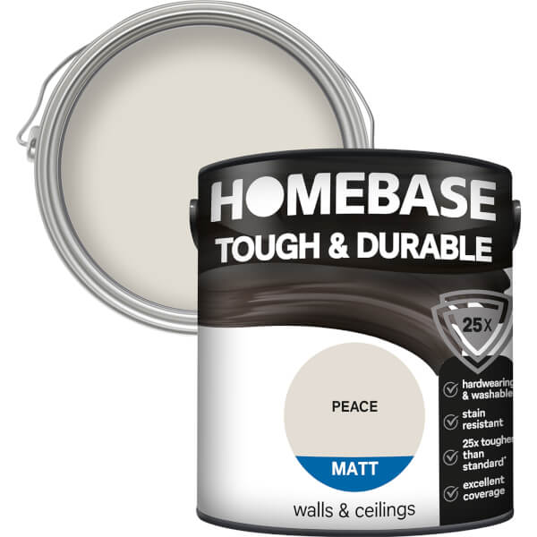 Homebase Tough Durable Matt Paint Peace 2 5l Homebase