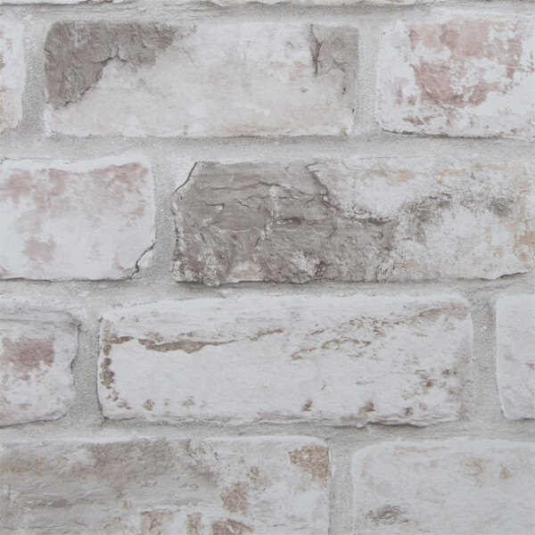Fresco Distressed Brick Wallpaper Pastel Homebase