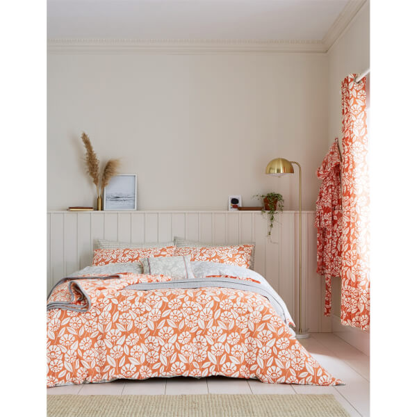 helena springfield copenhagen tivoli duvet cover set super king coral homebase