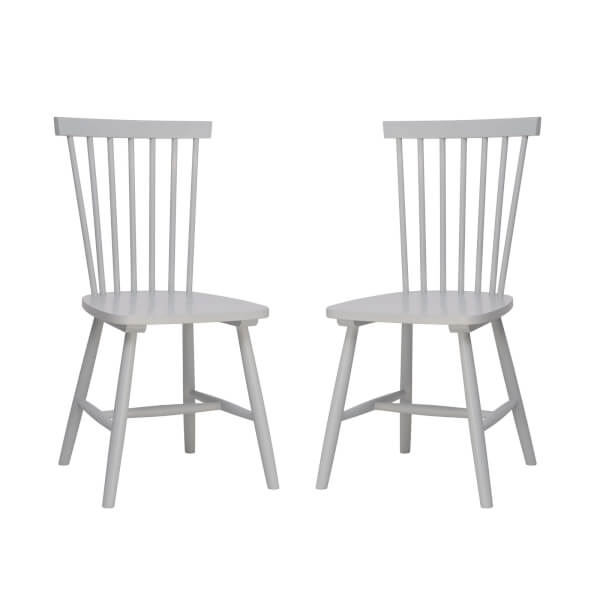 laura spindle back chair set of 2 pale blue homebase