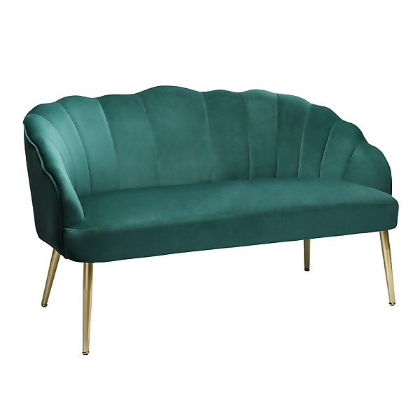 sophia scallop occasional sofa emerald homebase