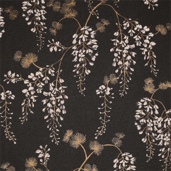 Arthouse Wisteria Floral Black Gold Wallpaper Homebase