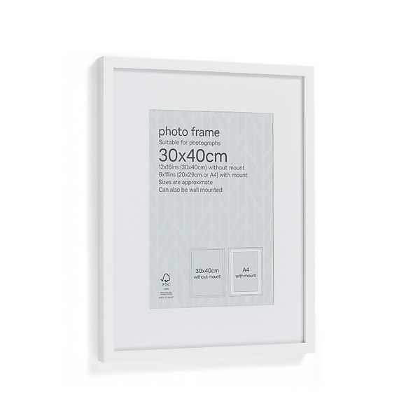 Box Photo Frame 30x40cm White, Picture Frames Suitable For Bathrooms Uk
