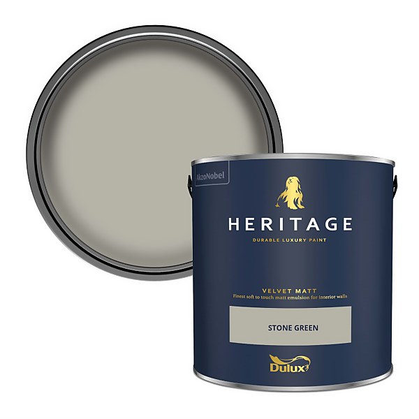 Dulux Heritage Matt Emulsion Paint Stone Green 2 5l Homebase