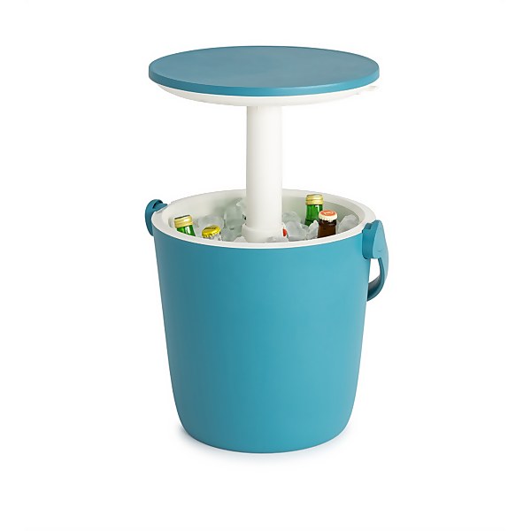 Keter Gobar Outdoor Ice Cooler Table Garden Furniture Blue White Homebase Keter Gobar Outdoor Ice Cooler Table, Patio Ice Cooler Table