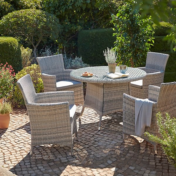 florence 4 seater garden dining set homebase