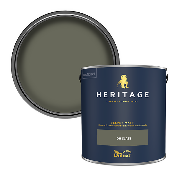 dulux heritage matt emulsion paint dh slate 2 5l homebase