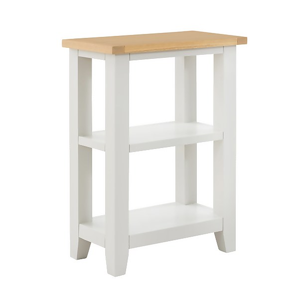 Ashstead Tall Side Table Ivory Homebase, Tall Side Table With Shelves