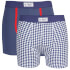 Original Penguin Men's 2-Pack Trunks - Blue and White Check/Blue Original Penguin Men's 2-Pack Trunks - Blue and White Check/Blue