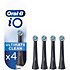 iO Ultimate Clean Opzetborstels - Zwart, Verpakking 4-Pak iO Ultimate Clean Opzetborstels - Zwart, Verpakking 4-Pak