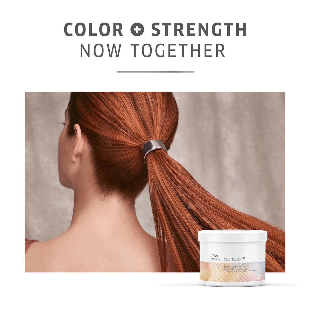 Colour + Strength Now Together
              Up to 8 weeks colour protection. Week 0, week 4, week 8, auburn hair 
              Helps to reconstruct inner hair bonds
              Before - dark blonde. After professional services - lighter blonde
              Find the perfect partner
              