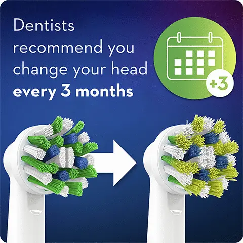 dentists reccomend you change your toothbrush every 3 months, genius smart, pro and vitality, for a guaranteed fit and optimal clean 