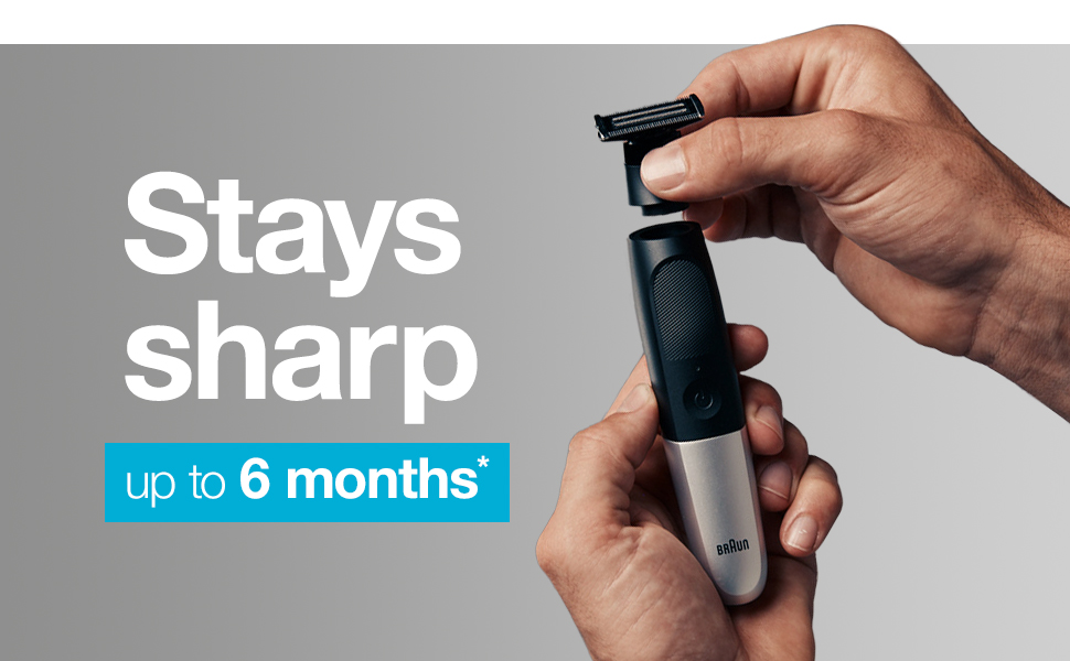 Stays sharp. Up to 6 months.