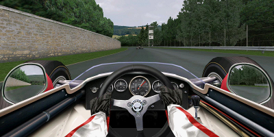 The traditional on-board view used in Grand Prix Legends