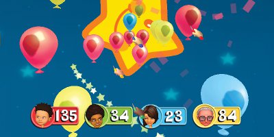kids popping baloons