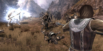 The player, assessing the battle situation in front of him