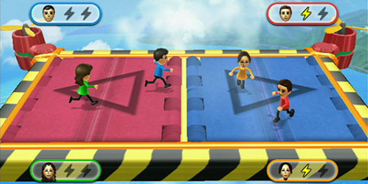 A two-on-two minigame, involving two teams