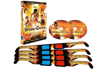 Dvd Case With Two Discs And Four Pairs Of 3D Glasses