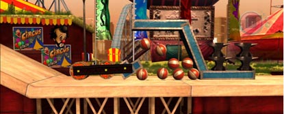 A user-created mini-game involving beach balls