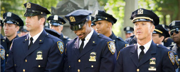 Line Up Of New York Police Officers