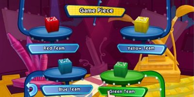 The team 'Game Piece' selection screen