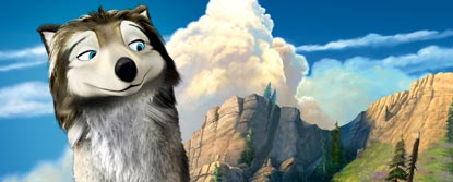 Humphrey, Animated Wolf With Mountains In The Background