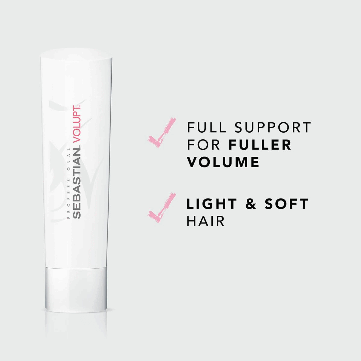 Full support for fuller volume Light & soft hair. How to use Remove excess water Distribute through the hair Rinse thoroughly. Natural bamboo extract. Combine with Volupt shampoo & volupt spray for best results. Complete your routine* *sold separately. Complete your routine* *sold separately