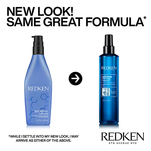 Image 1, new look same great formula. while i settle into my new look i may arrived as either of the above. Image 2, leave in treatment, provides heat protection, instant shine, helps prevent split ends, reduces breakage by 75%. Image 3, extreme routine. step 1 = shampoo, step 2 = condition, step 3 = treat. Image 4, pro tip = apply evenly to protect the hair and strengthen before you blow dry and style. as it is a gel consistency, it glides through the hair. always start applying from the ends and working up towards the root. Image 4, marie claire hair awards winner 2023, best strengthening treatment. Image 5, extreme leave in treatment for damage repair. 73% reduction in breakage, strength repair for damaged hair. Image 6, before and after 1 use. Image 7, apply all over to damaged areas of clean, wet hair. leave in and style as usual. Image 8, lookfantastic verified customer review = recommended by my hairdresser after a scalp bleach. can see and feel a big difference using this along with the shampoo and conditioner. Image 9, damage repair routine, shampoo, condition and treat. Image 10, formulated with protein. Image 11, lookfantastic verified customer review = repurchased for years, it is the only reason my hair is able to grow past my shoulders without snapping.