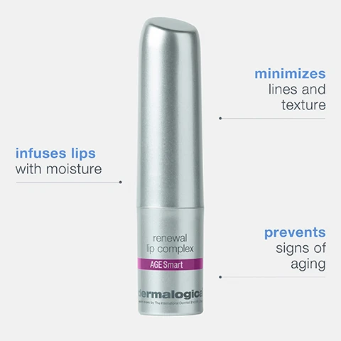 infuses lips with moisture. minimzes lines and texture. prevents signs of aging.
