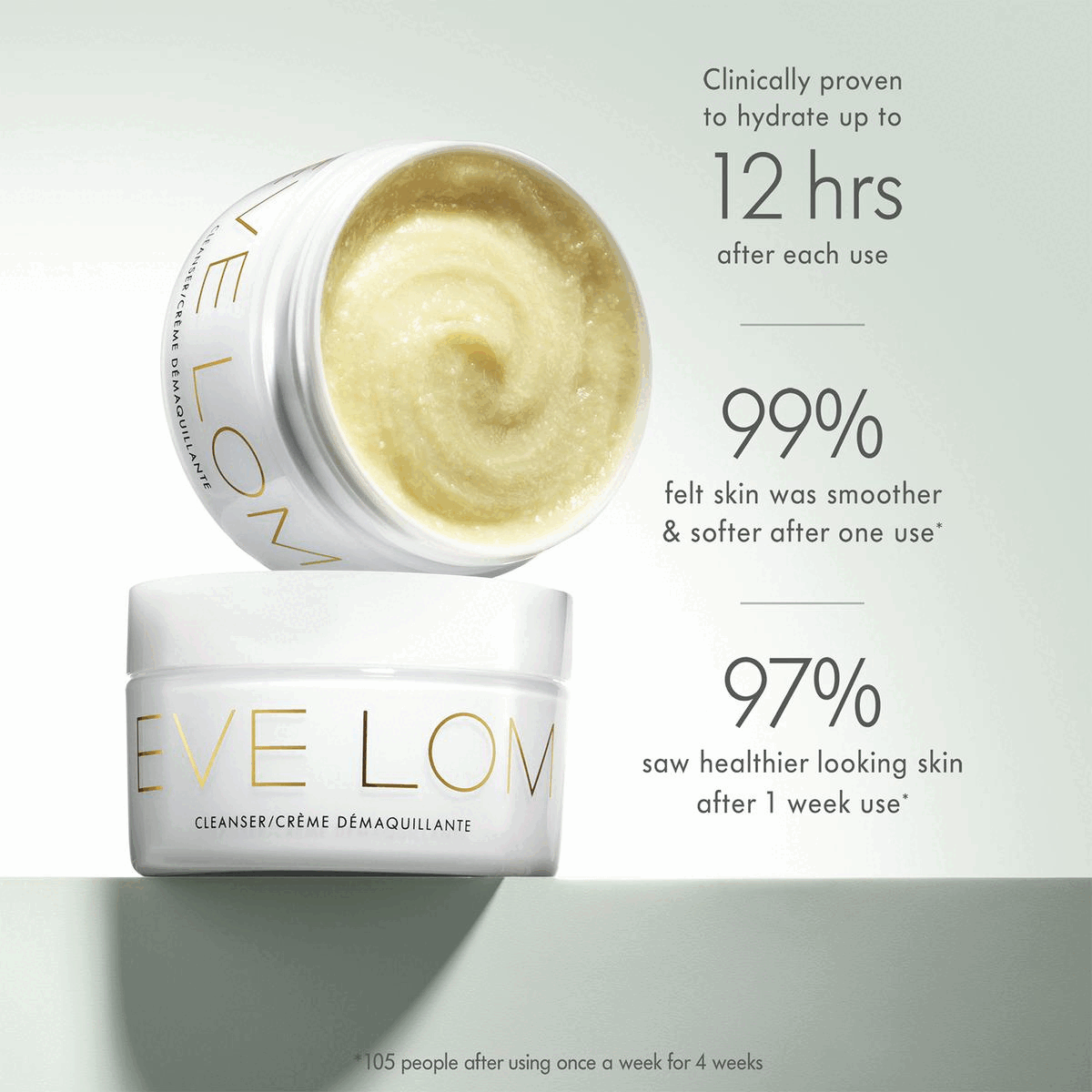 Image 1, Clinically proven to hydrate up to 12 hrs after each use, 99% felt skin was smoother & softer after one use*, 97% saw healthier looking skin after 1 week use* *105 people after using once a week for 4 weeks Image 2, CREAM A cream-to-foam cleanser effectively draws out impurities without drying skin or clogging pores. Oil A signature blend of botanical oils for a deeper cleanse. Your travel companion for easy makeup removal. GEL A gel-to-balm formula with an easy-to-use pump that delivers quick on-the-go results. BALM Our original formula deeply cleanses skin and exfoliate with our muslin cloth.